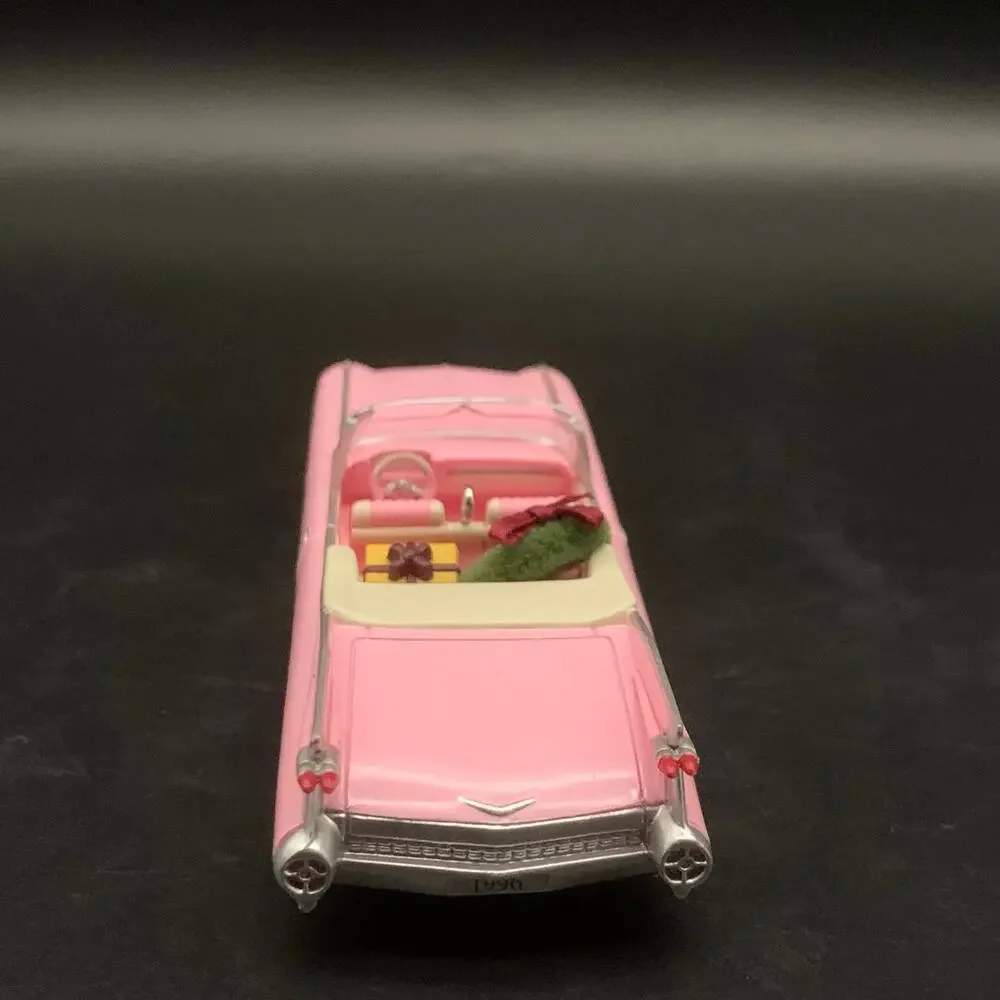 Vintage 1959 Cadillac De Ville Convertible Pink Car 1996 Hallmark Ornament